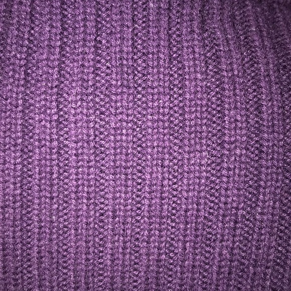 Lauren Ralph Lauren purple zipup ribbed turtleneck - Picture 6 of 7